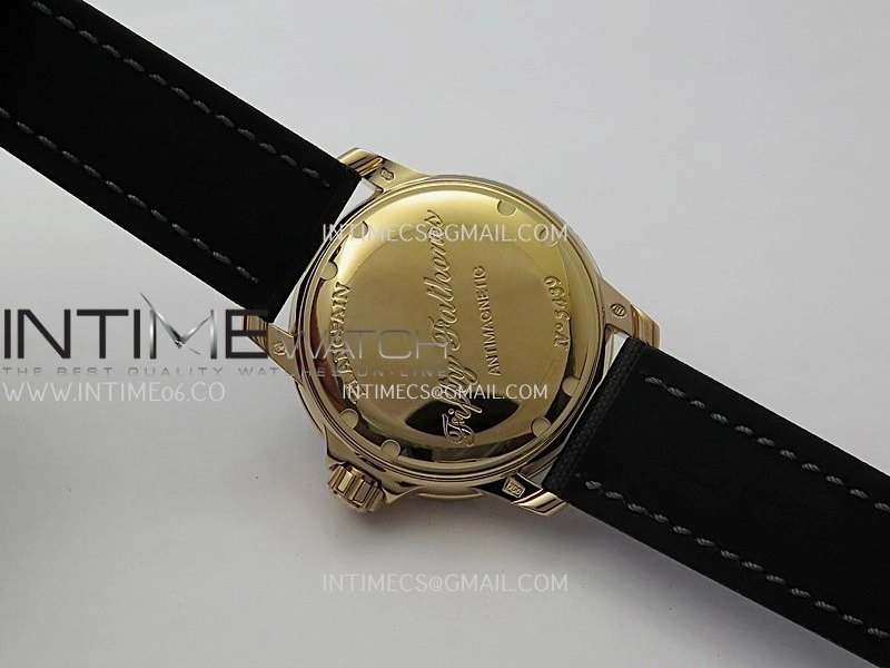 Fifty Fathoms RG ZF 1:1 Best Edition Black Dial On Black Sail-canvas Strap A2836
