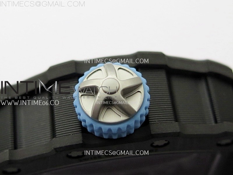 RM053-01 Real Forge Carbon JBF Best Edition Skeleton Dial on Black Rubber Strap Asian Movement