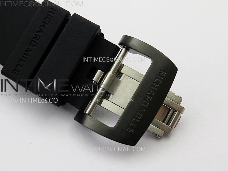 RM053-01 Real Forge Carbon JBF Best Edition Skeleton Dial on Black Rubber Strap Asian Movement