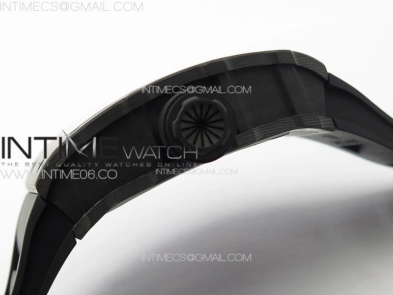 RM035-02 Forged Carbon Case KUF Best Edition Black Crown on Black Rubber Strap MIYOTA8215