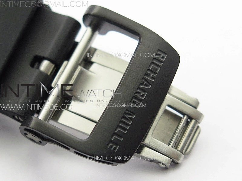 RM035-02 Forged Carbon Case KUF Best Edition Black Crown on Black Rubber Strap MIYOTA8215