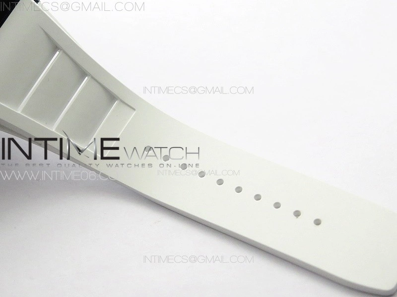 RM035-01 Forged Carbon Case KUF Best Edition White Crown on White Rubber Strap MIYOTA8215