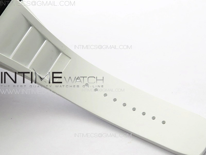 RM035-02 Forged Carbon Case KUF Best Edition White Crown on White Rubber Strap MIYOTA8215