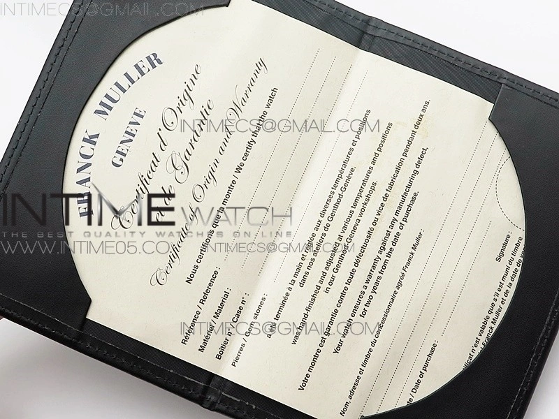 Franck Muller box set with booklet and guarantee paper