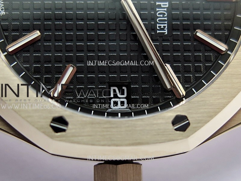 Royal Oak 41mm 15500 RG APSF Free Sprung 1:1 Best Edition Black Textured Dial On RG Bracelet Super Clone A4302