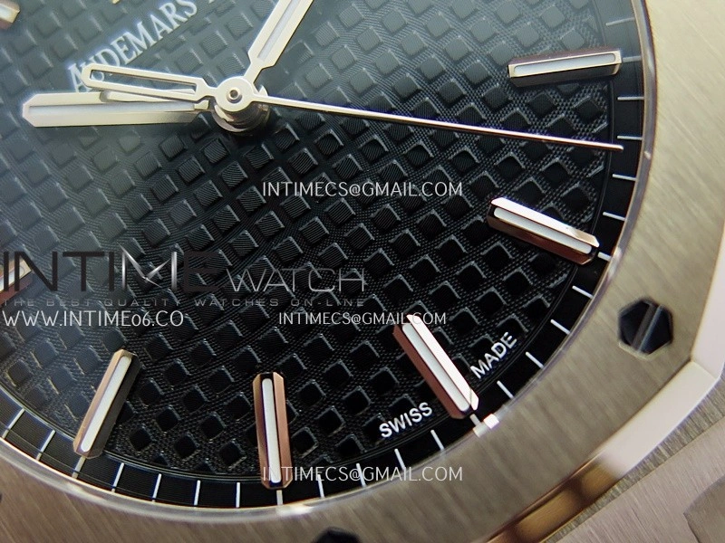 Royal Oak 41mm 15500 RG APSF Free Sprung 1:1 Best Edition Black Textured Dial On RG Bracelet Super Clone A4302