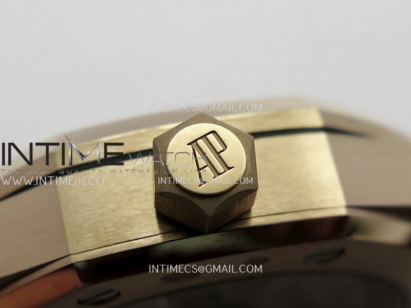 Royal Oak 41mm 15500 RG APSF Free Sprung 1:1 Best Edition Black Textured Dial On RG Bracelet Super Clone A4302