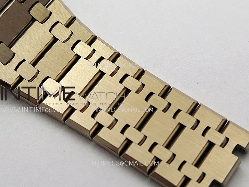 Royal Oak 41mm 15500 RG APSF Free Sprung 1:1 Best Edition Black Textured Dial On RG Bracelet Super Clone A4302