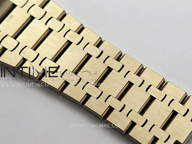 Royal Oak 41mm 15500 RG APSF Free Sprung 1:1 Best Edition Black Textured Dial On RG Bracelet Super Clone A4302