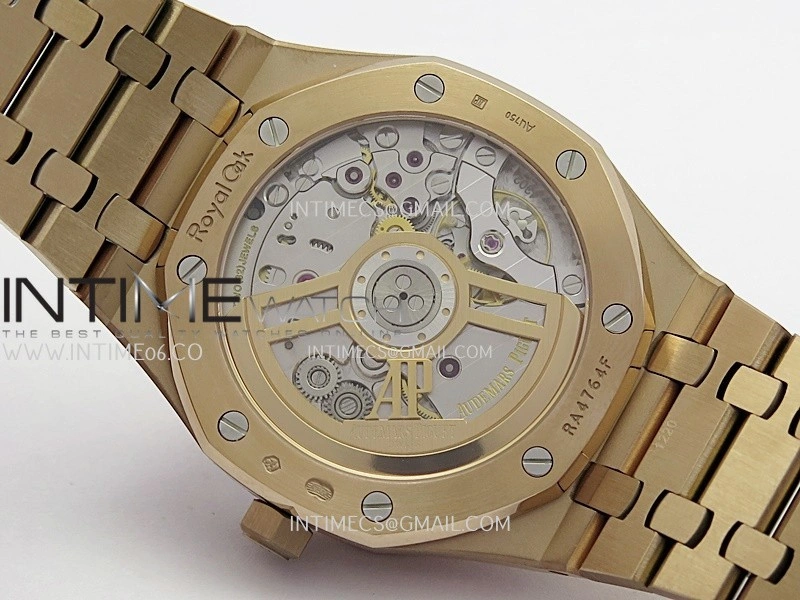 Royal Oak 41mm 15500 RG APSF Free Sprung 1:1 Best Edition Black Textured Dial On RG Bracelet Super Clone A4302