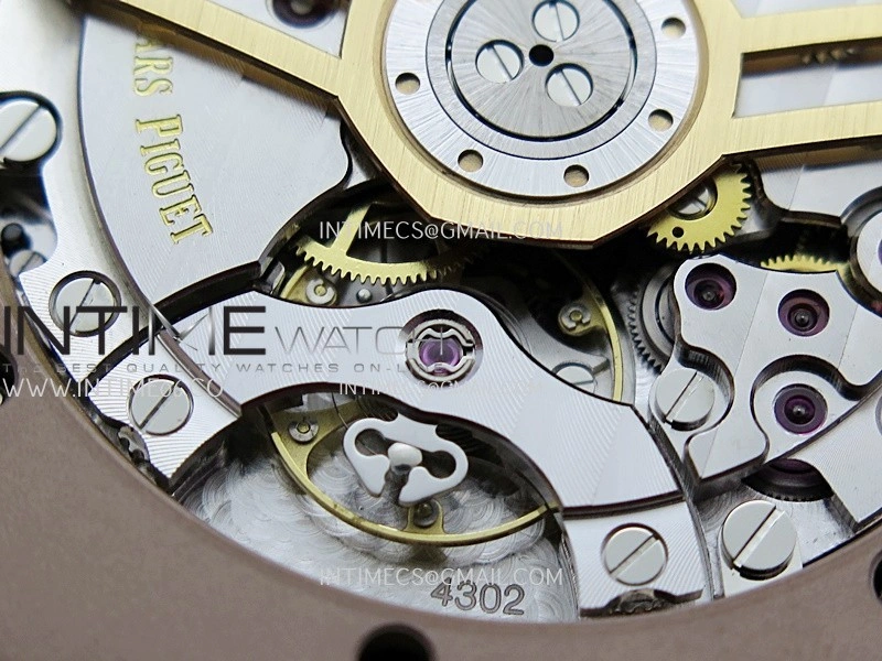 Royal Oak 41mm 15500 RG APSF Free Sprung 1:1 Best Edition Black Textured Dial On RG Bracelet Super Clone A4302