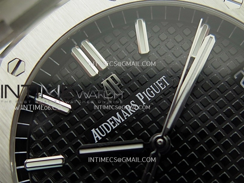 Royal Oak 41mm 15500 SS APSF Free Sprung 1:1 Best Edition Black Textured Dial On SS Bracelet Super Clone A4302