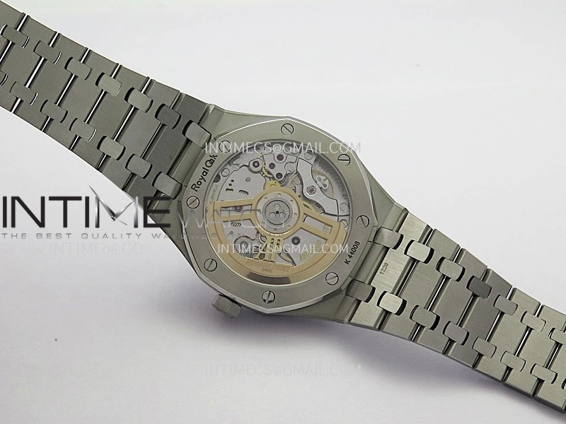 Royal Oak 41mm 15500 SS APSF Free Sprung 1:1 Best Edition Black Textured Dial On SS Bracelet Super Clone A4302