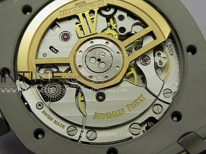Royal Oak 41mm 15500 SS APSF Free Sprung 1:1 Best Edition Black Textured Dial On SS Bracelet Super Clone A4302