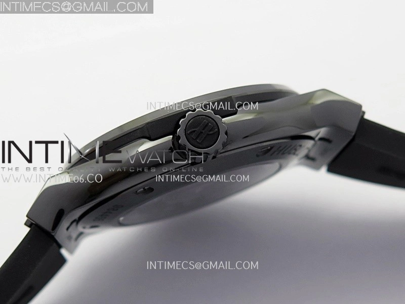 Classic Fusion 42mm Ceramic JJZF 1:1 Best Edition Black Carbon Dial On Black Rubber Strap