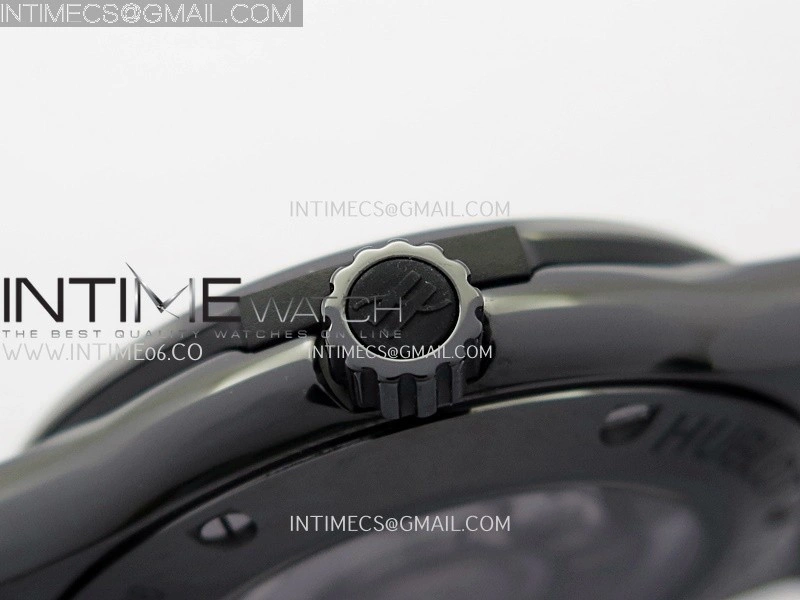 Classic Fusion 42mm Ceramic JJZF 1:1 Best Edition Black Carbon Dial On Black Rubber Strap