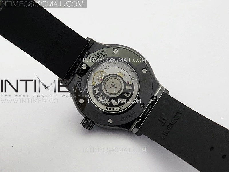 Classic Fusion 42mm Ceramic JJZF 1:1 Best Edition Black Carbon Dial On Black Rubber Strap