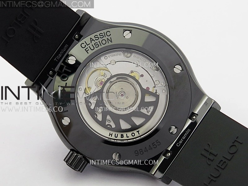 Classic Fusion 42mm Ceramic JJZF 1:1 Best Edition Black Carbon Dial On Black Rubber Strap