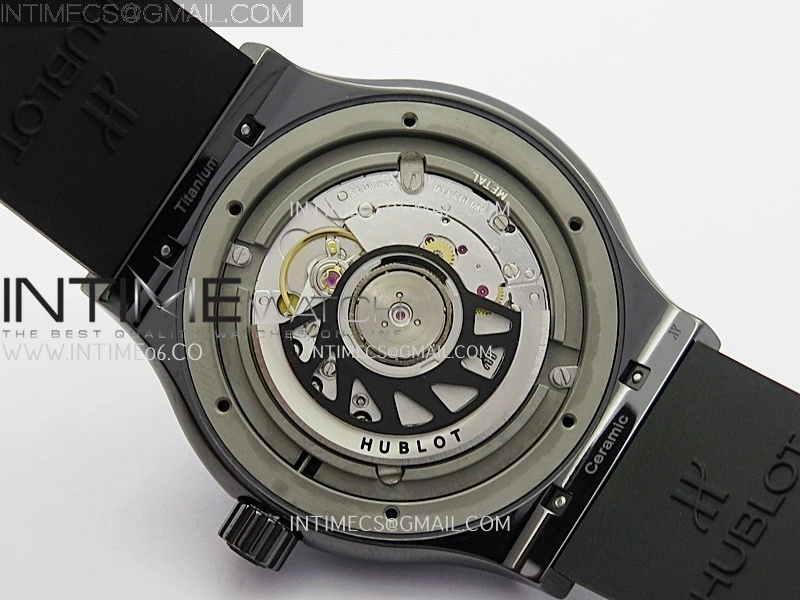 Classic Fusion 42mm Ceramic JJZF 1:1 Best Edition Black Carbon Dial On Black Rubber Strap