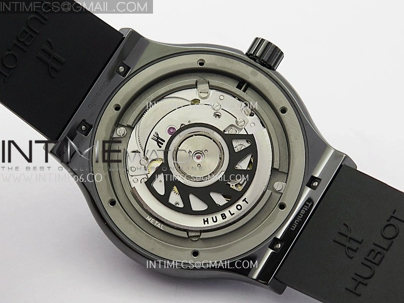 Classic Fusion 42mm Ceramic JJZF 1:1 Best Edition Black Carbon Dial On Black Rubber Strap