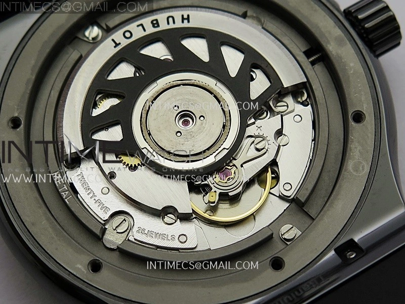 Classic Fusion 42mm Ceramic JJZF 1:1 Best Edition Black Carbon Dial On Black Rubber Strap