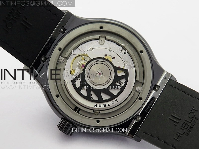 Classic Fusion 42mm Ceramic Diamonds JJZF 1:1 Best Edition Black Dial On Black Gummy Strap