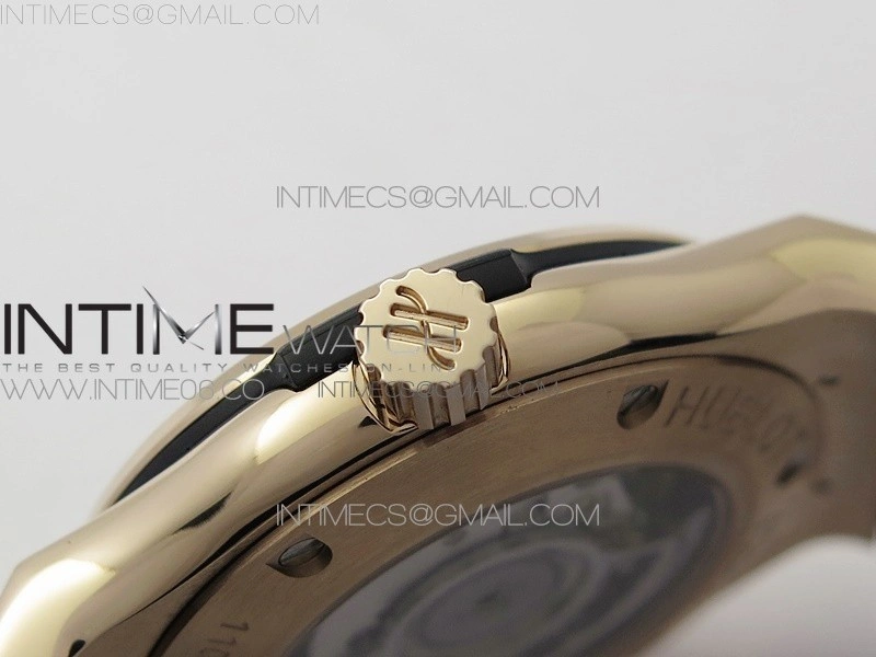 Classic Fusion 42mm RG Paved Diamonds Case Bezel B50F Gray Dial On Gray Gummy Strap A2892