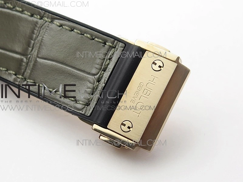 Classic Fusion 42mm RG Paved Diamonds Case Bezel B50F Gray Dial On Gray Gummy Strap A2892