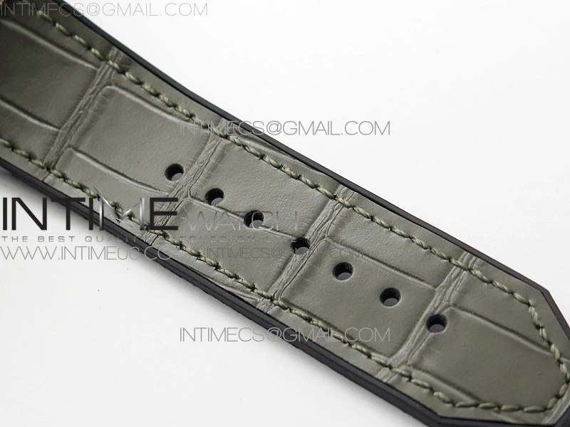 Classic Fusion 42mm RG Paved Diamonds Case Bezel B50F Gray Dial On Gray Gummy Strap A2892