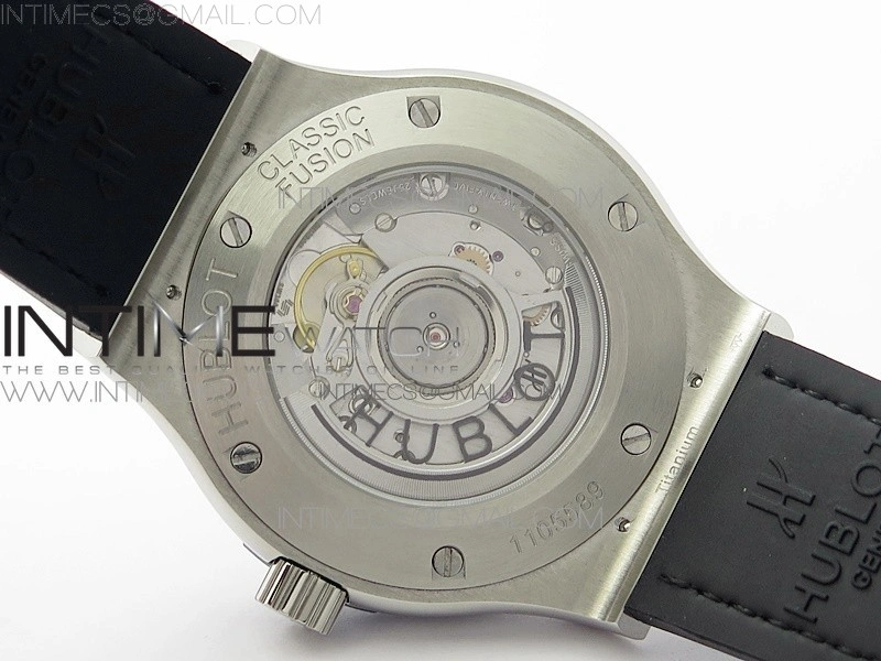 Classic Fusion 42mm SS Paved Diamonds Case Bezel B50F Blue Dial On Blue Gummy Strap A2892