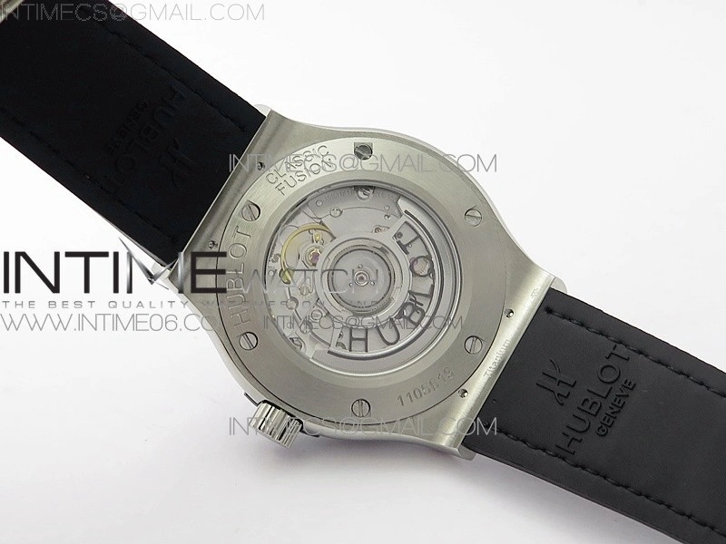 Classic Fusion 42mm SS Paved Diamonds Case Bezel B50F Gray Dial On Gray Gummy Strap A2892