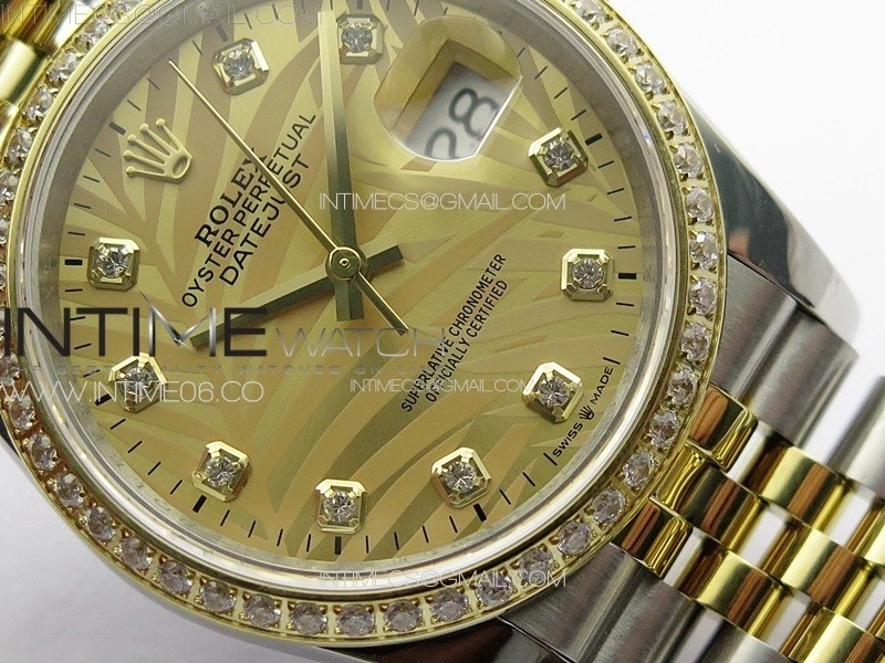 DateJust 36 SS YG 126234 Diamonds Bezel JDF 1:1 Best Edition New YG Dial on Jubilee SS YG Bracelet