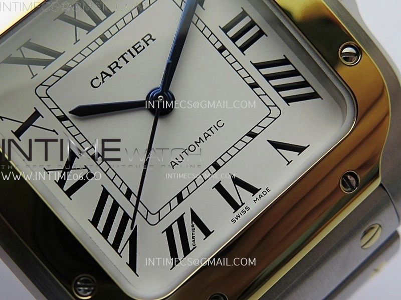 Santos de Cartier 35mm SS YG 2018 BVF 1:1 Best Edition White Dial on SS YG SmartLinks Bracelet MIYOTA 9015 V2