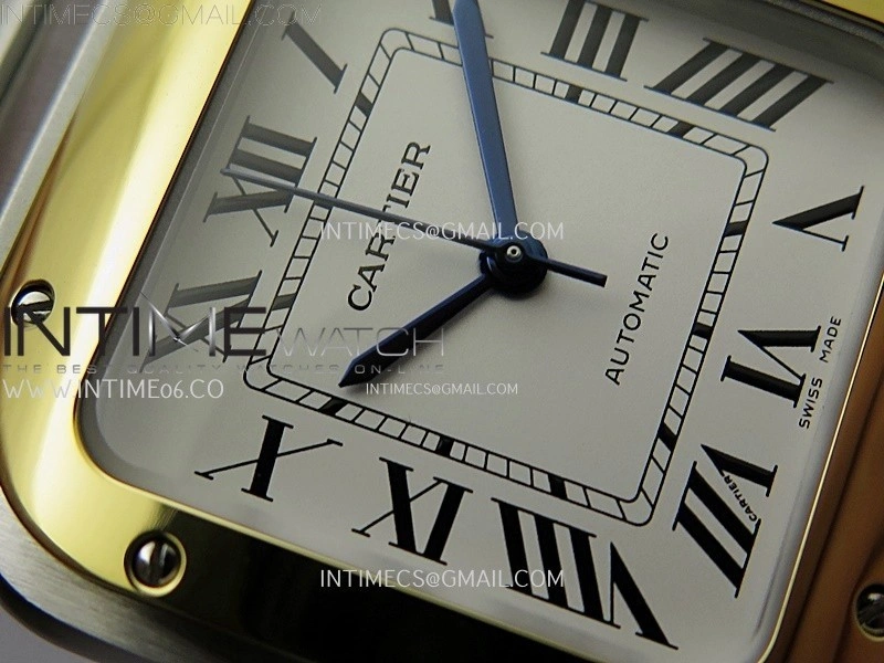 Santos de Cartier 35mm SS YG 2018 BVF 1:1 Best Edition White Dial on SS YG SmartLinks Bracelet MIYOTA 9015 V2