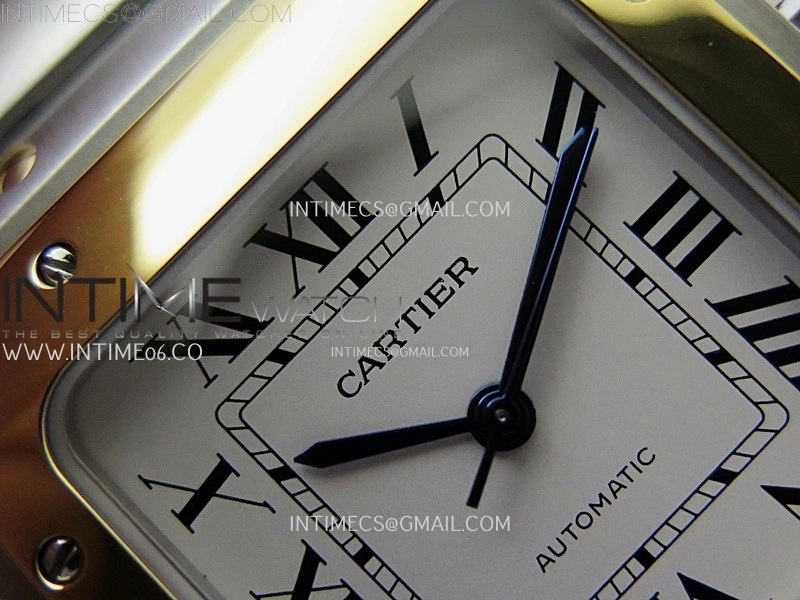 Santos de Cartier 35mm SS YG 2018 BVF 1:1 Best Edition White Dial on SS YG SmartLinks Bracelet MIYOTA 9015 V2