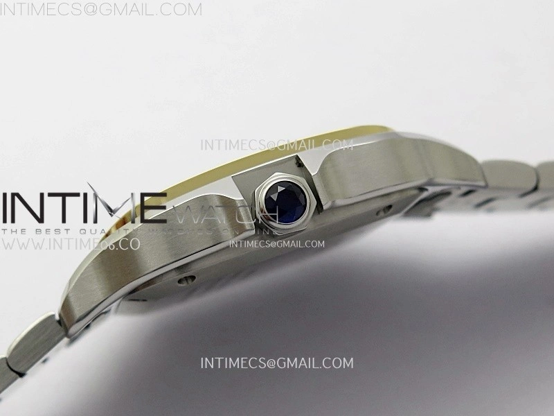 Santos de Cartier 35mm SS YG 2018 BVF 1:1 Best Edition White Dial on SS YG SmartLinks Bracelet MIYOTA 9015 V2