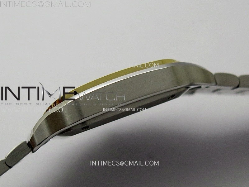 Santos de Cartier 35mm SS YG 2018 BVF 1:1 Best Edition White Dial on SS YG SmartLinks Bracelet MIYOTA 9015 V2