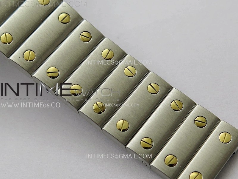 Santos de Cartier 35mm SS YG 2018 BVF 1:1 Best Edition White Dial on SS YG SmartLinks Bracelet MIYOTA 9015 V2