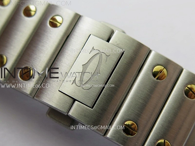 Santos de Cartier 35mm SS YG 2018 BVF 1:1 Best Edition White Dial on SS YG SmartLinks Bracelet MIYOTA 9015 V2