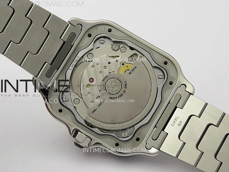 Santos de Cartier 35mm SS YG 2018 BVF 1:1 Best Edition White Dial on SS YG SmartLinks Bracelet MIYOTA 9015 V2