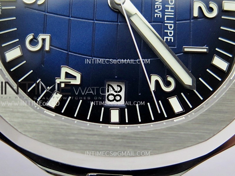 Aquanaut 5168G 42mm SS 3KF 1:1 Best Edition Blue Dial on Blue Rubber Strap A324 Super Clone V2