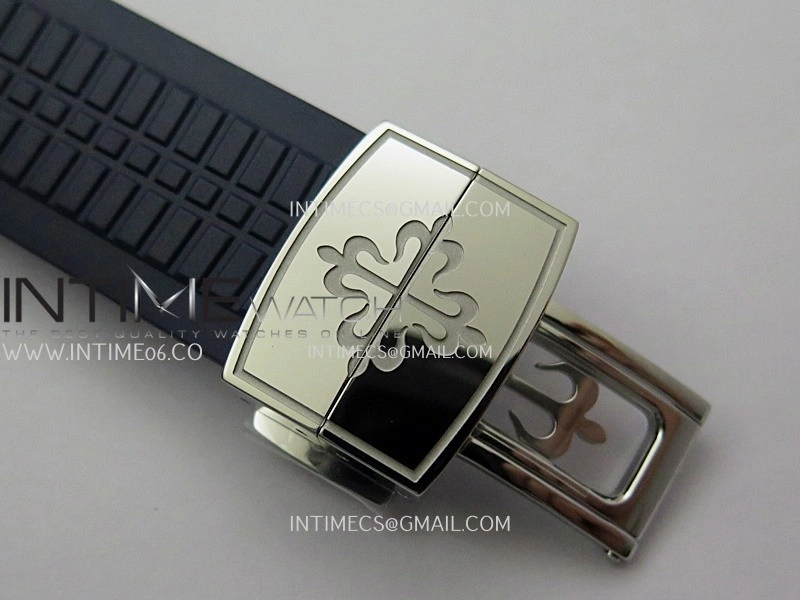 Aquanaut 5168G 42mm SS 3KF 1:1 Best Edition Blue Dial on Blue Rubber Strap A324 Super Clone V2