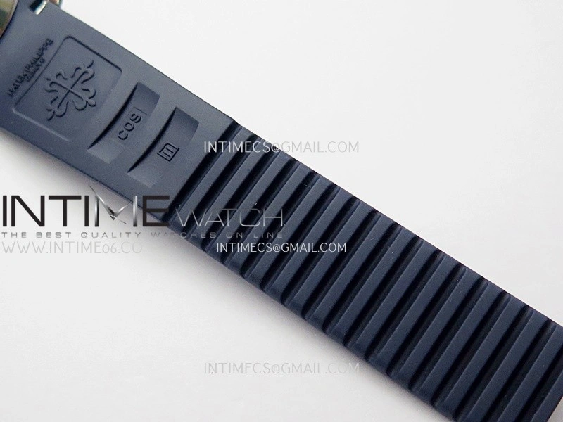 Aquanaut 5168G 42mm SS 3KF 1:1 Best Edition Blue Dial on Blue Rubber Strap A324 Super Clone V2