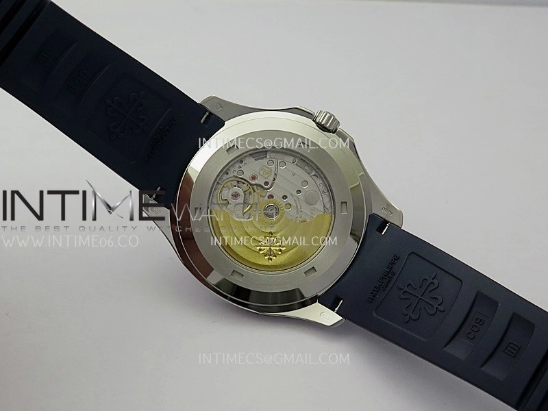 Aquanaut 5168G 42mm SS 3KF 1:1 Best Edition Blue Dial on Blue Rubber Strap A324 Super Clone V2