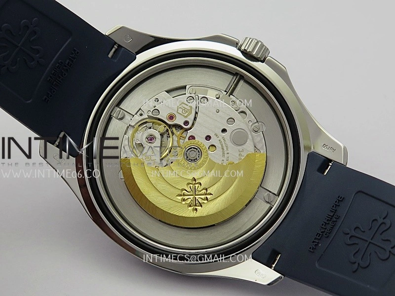 Aquanaut 5168G 42mm SS 3KF 1:1 Best Edition Blue Dial on Blue Rubber Strap A324 Super Clone V2