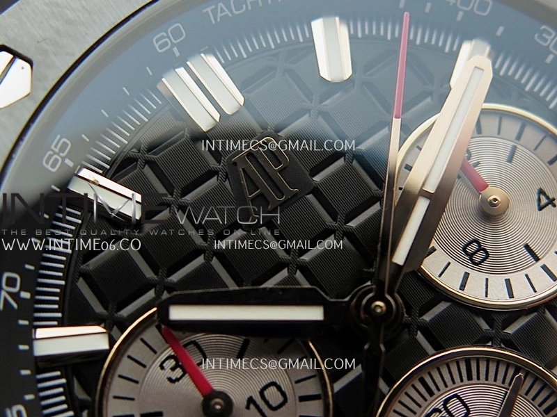AP ROO 43mm 26420 Ceramic Bezel RG APSF 1:1 Best Edition Black Silver Dial On Black Rubber Strap Super Clone SA4401