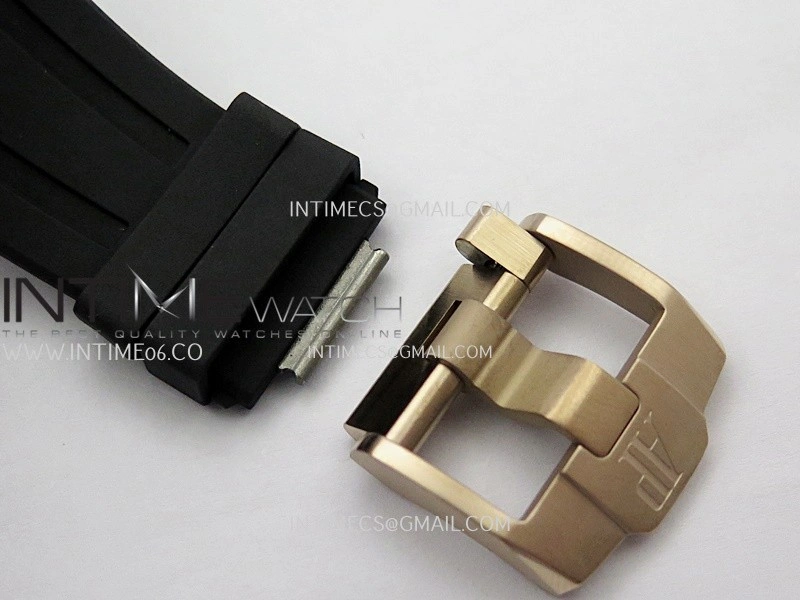 AP ROO 43mm 26420 Ceramic Bezel RG APSF 1:1 Best Edition Black Silver Dial On Black Rubber Strap Super Clone SA4401