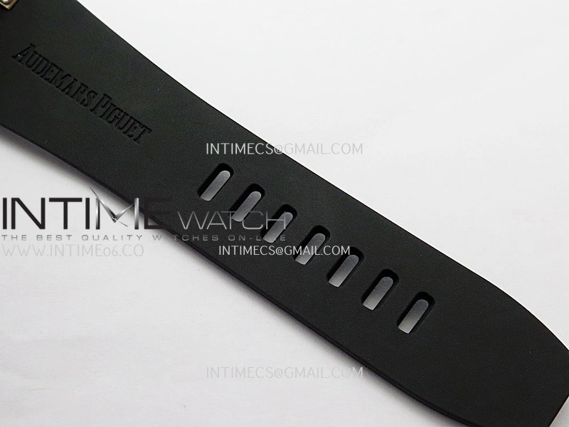 AP ROO 43mm 26420 Ceramic Bezel RG APSF 1:1 Best Edition Black Silver Dial On Black Rubber Strap Super Clone SA4401