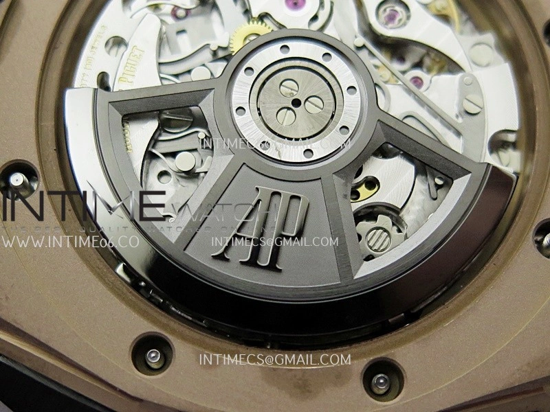 AP ROO 43mm 26420 Ceramic Bezel RG APSF 1:1 Best Edition Black Silver Dial On Black Rubber Strap Super Clone SA4401