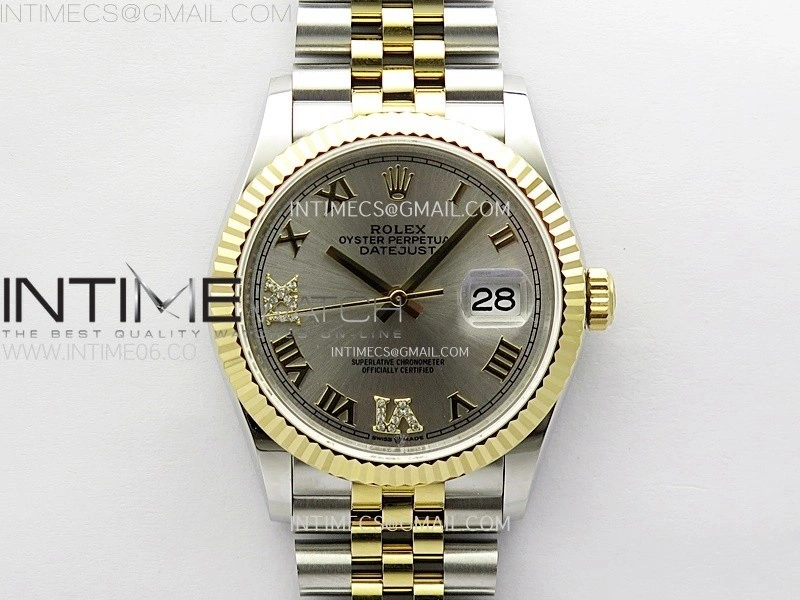 DateJust 36MM 126233 SS YG APSF 1:1 Best Edition Silver Dial Roman Markers on SS YG Jubilee Bracelet SA3235